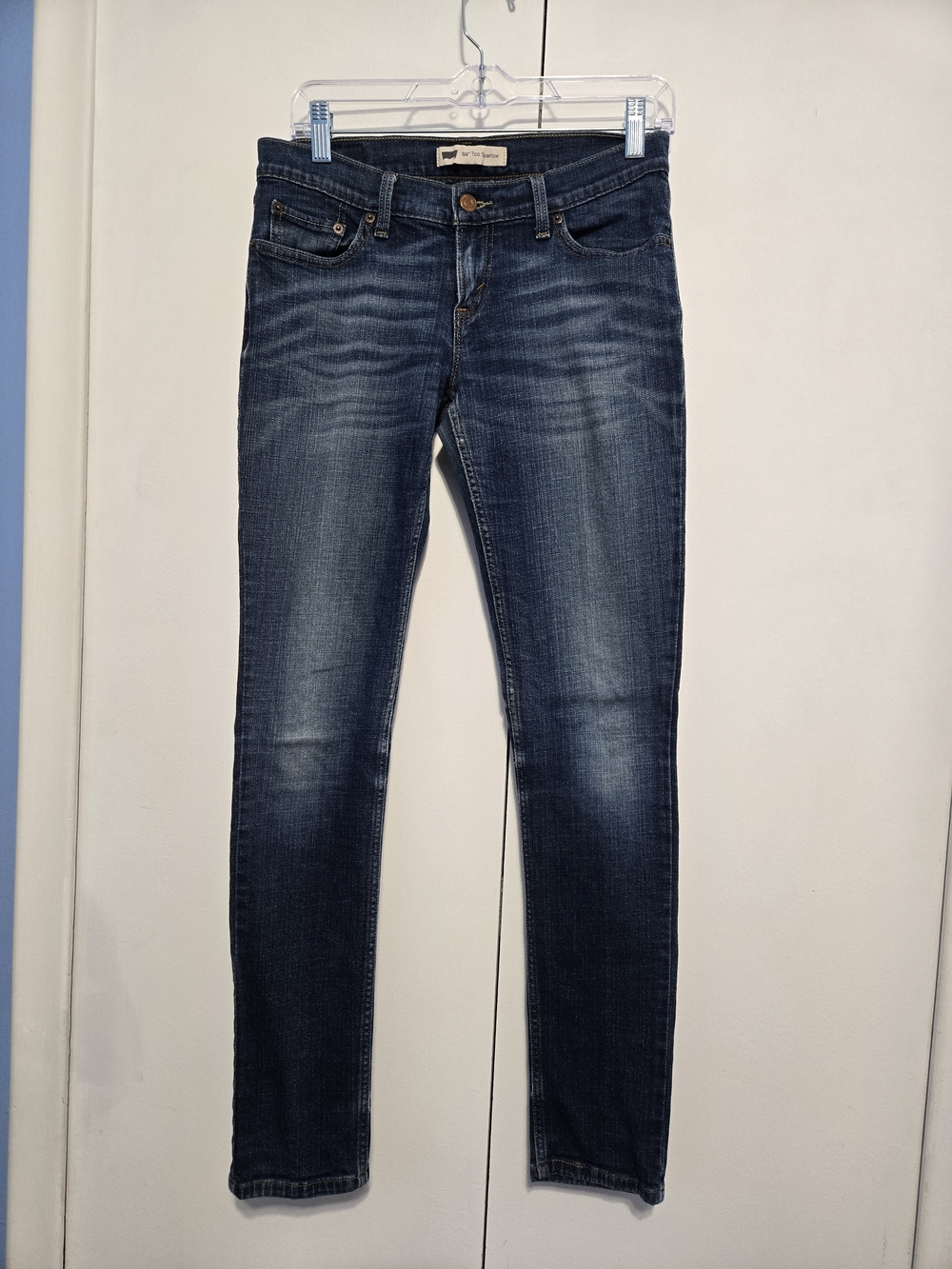 Levi's 524 Too Superlow Skinny Jeans Womens 5M Dark Wash Low Rise Y2K